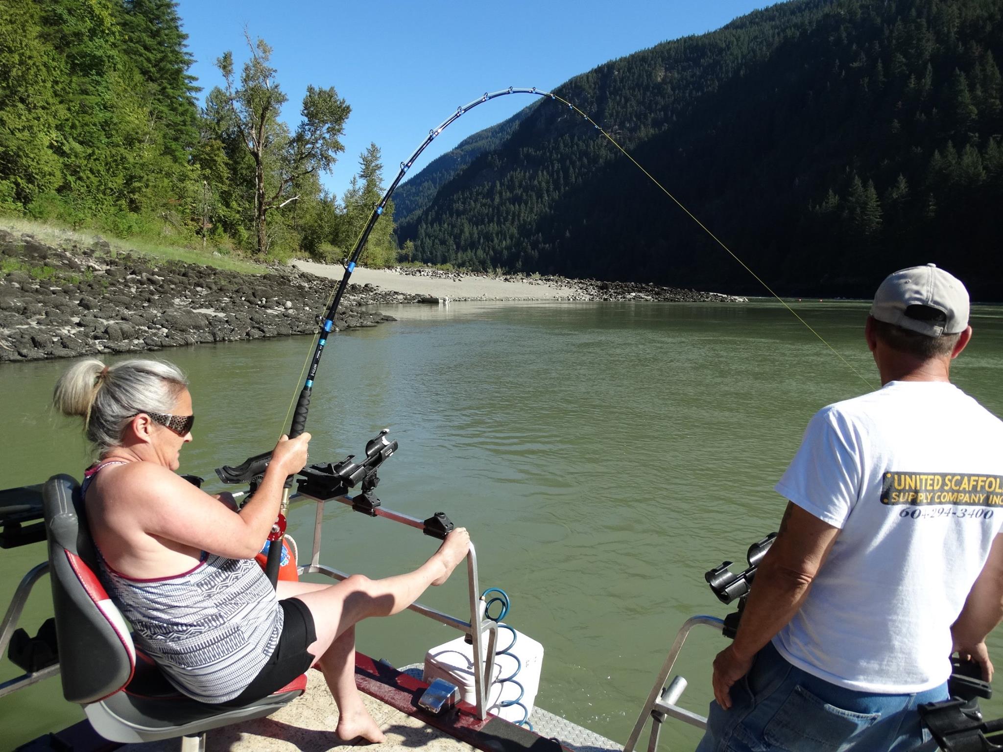 josee-battling-sturgeon-fishing